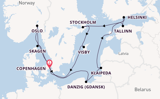 Norway from Copenhagen, Denmark with the Regal Princess