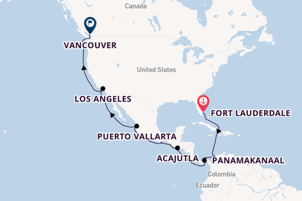 Midden-Amerika vanaf Fort Lauderdale, Verenigde Staten met de Coral Princess
