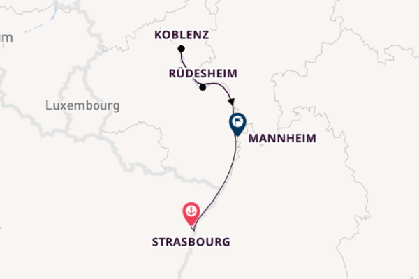 Cruising from Strasbourg to Mannheim