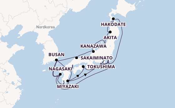 Japan ab Tokio, Japan auf der Diamond Princess