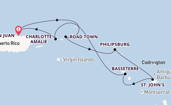 Karibik ab San Juan, Puerto Rico auf der Rhapsody of the Seas