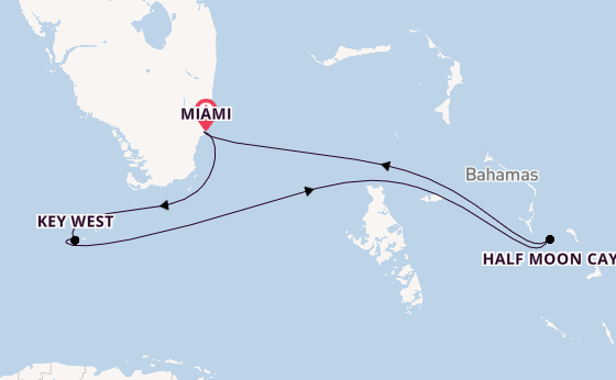 Caribbean vanaf Miami, Verenigde Staten met de Zuiderdam