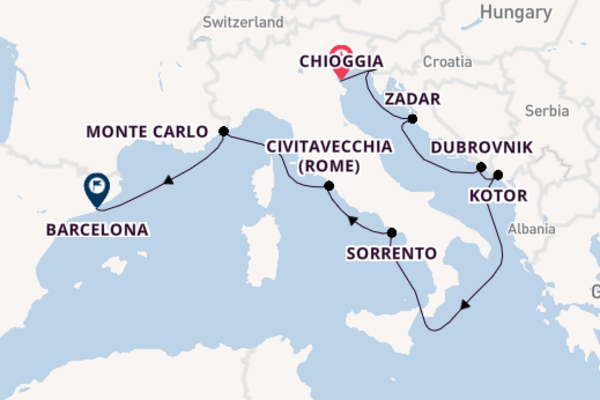 Cruise in 11 dagen naar Barcelona met Azamara