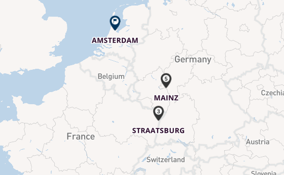 Rijn vanaf Bazel, Zwitserland met de Celebrity Roamer