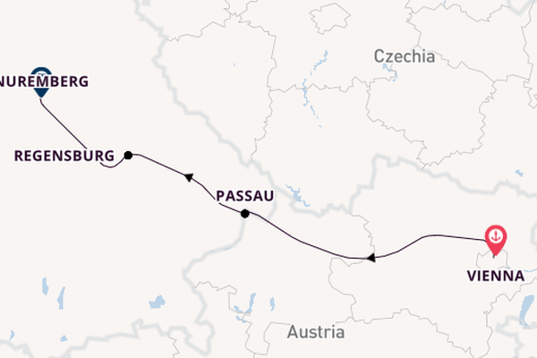 Danube from Vienna, Austria with the Avalon Passion