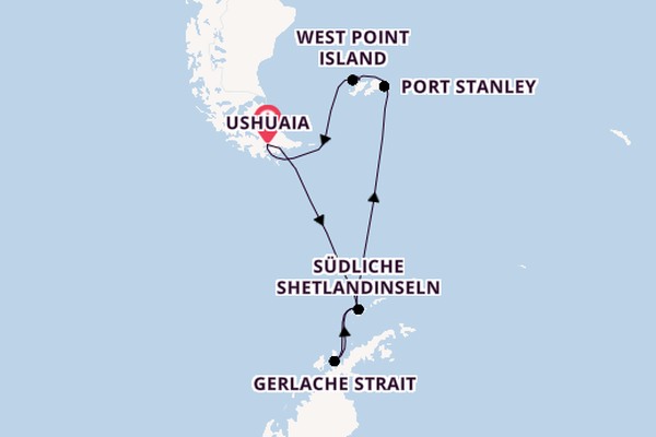Südamerika ab Ushuaia, Argentinien auf der MS Roald Amundsen