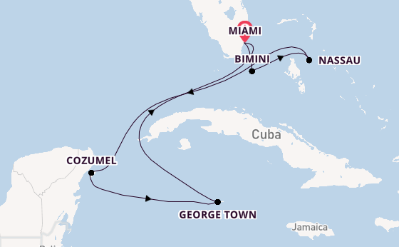 Caribbean vanaf Miami, Verenigde Staten met de Celebrity Xcel