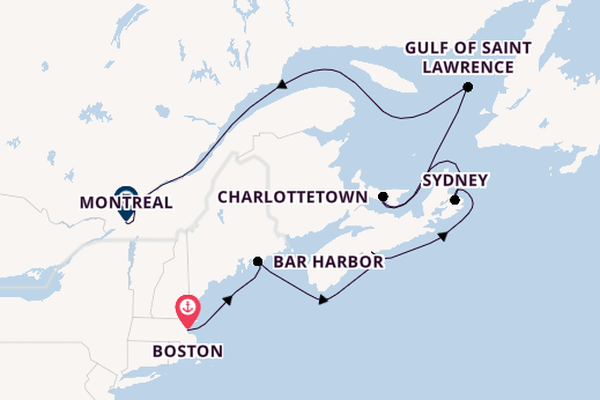 New England from Boston, Massachusetts with the Volendam