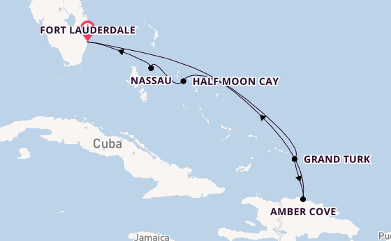 Caribbean vanaf Fort Lauderdale, Verenigde Staten met de Zuiderdam