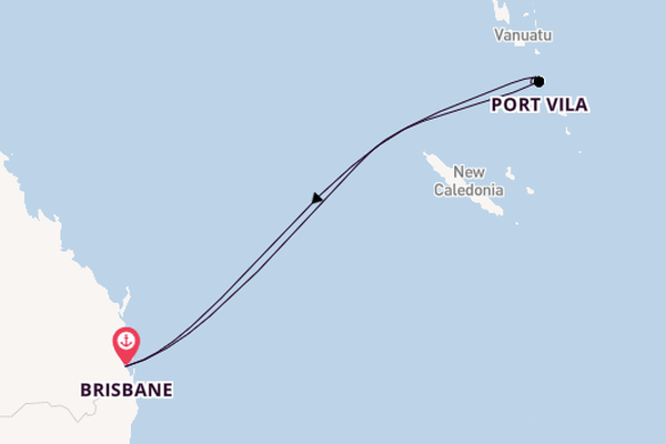 Zuidelijke Stille Oceaan vanaf Brisbane, Australië met de Voyager of the Seas