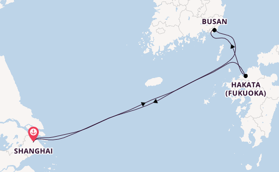 China from Shanghai, China with the MSC Bellissima