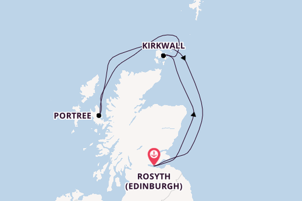 Scotland from Rosyth (Edinburgh), Scotland with the Balmoral