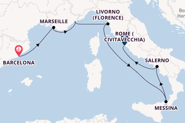 Western Mediterranean from Barcelona, Spain with the Norwegian Epic