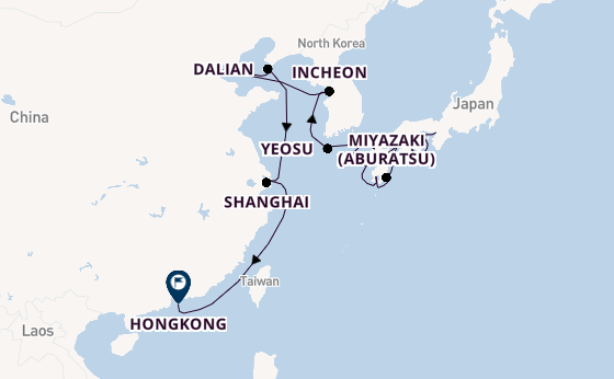 Oost-Azië vanaf Osaka, Japan met de Azamara Pursuit