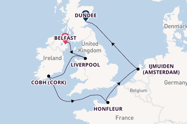 Expedition with Ambassador Cruise Line from Belfast to Dundee