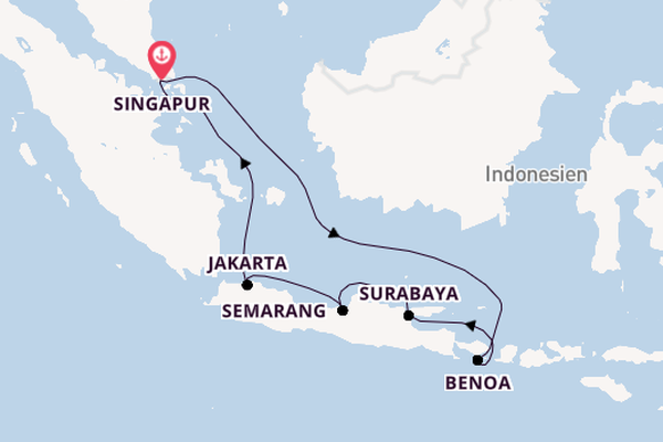 Südostasien ab Singapur, Singapur auf der Explora III