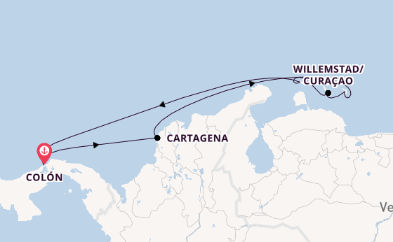 Southern Caribbean from Colón, Panama with the Grandeur of the Seas