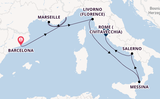 Western Mediterranean from Australia with the Norwegian Epic