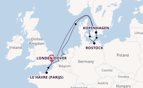 Engeland vanaf Londen/Dover, Groot-Brittannië met de Carnival Legend