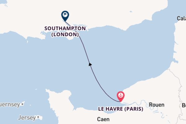 Journey from Le Havre (Paris) with the MSC Virtuosa