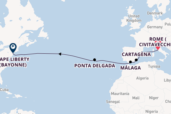 Transatlantic from Rome (Civitavecchia), Italy with the Odyssey of the Seas