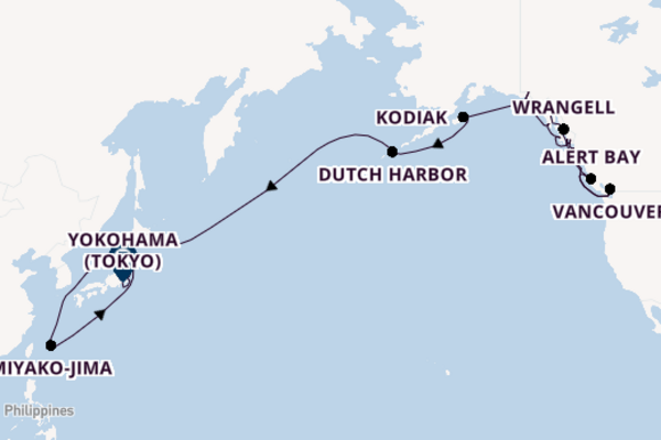 Transpacific from Juneau, Alaska, USA with the Seabourn Quest