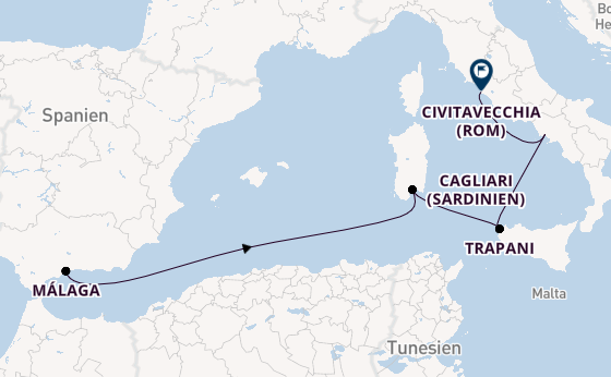 Westliches Mittelmeer ab Málaga, Spanien auf der EXPLORA II