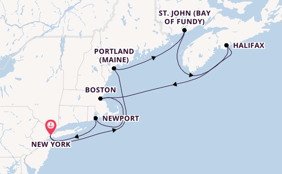 USA Ostküste ab New York auf AIDAluna