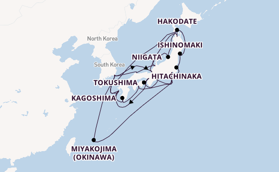 Japan from Tokyo, Japan with the Sapphire Princess