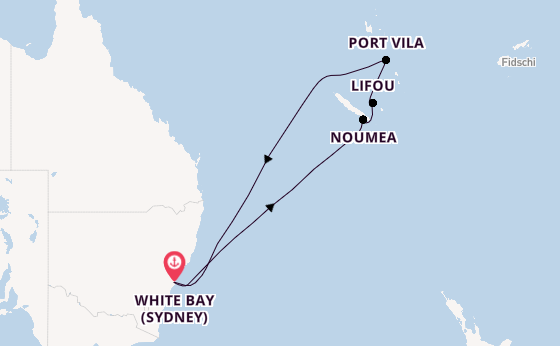 Südsee ab White Bay (Sydney), Australien auf der Carnival Adventure