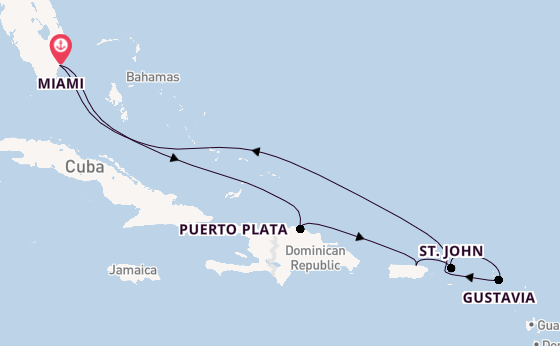 Caribbean vanaf Miami, Verenigde Staten met de EXPLORA IV
