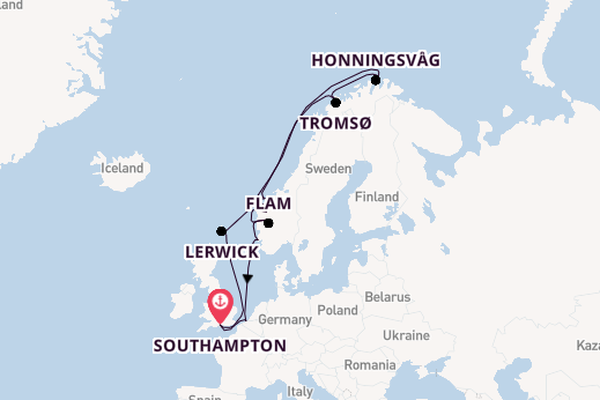 Norway from Southampton, England with the Celebrity Apex