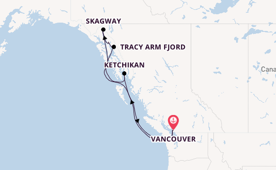 Alaska from Vancouver, British Columbia with the Koningsdam