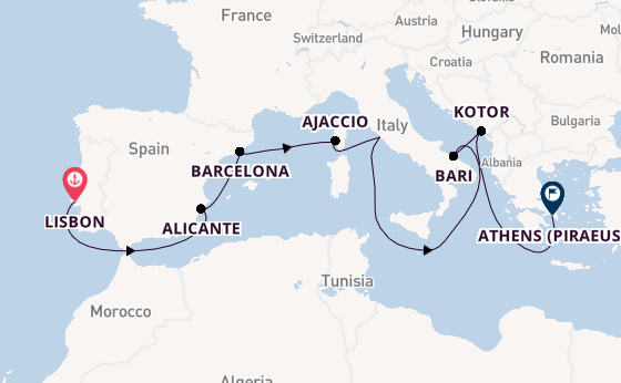 Mediterranean with Total Solar Eclipse at Sea