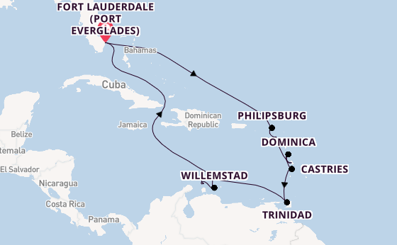 Caribbean from Fort Lauderdale (Port Everglades), Florida with the Enchanted Princess