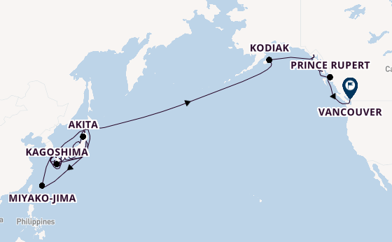 Transpacific from Tokyo, Japan with the Seabourn Encore