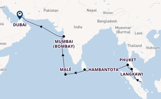 Southeast Asia from Singapore, Singapore with the Seven Seas Mariner