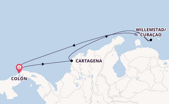 Southern Caribbean from Colón, Panama with the Grandeur of the Seas