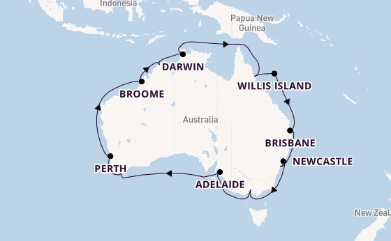Australië vanaf Sydney, Australië met de Crown Princess