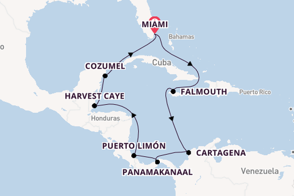 Midden-Amerika vanaf Miami, Verenigde Staten met de Norwegian Sun