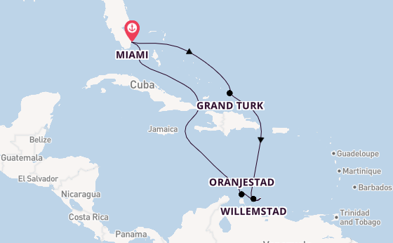 Caribbean vanaf Miami, Verenigde Staten met de Queen Elizabeth