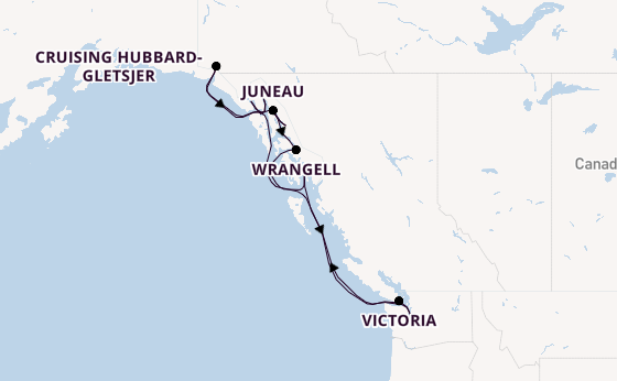 Alaska vanaf Seattle, Verenigde Staten met de Queen Elizabeth