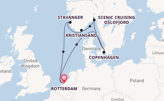 Norway from Rotterdam, The Netherlands with the Rotterdam