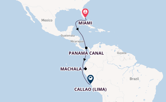 South America from Miami, Florida, USA with the Seabourn Quest