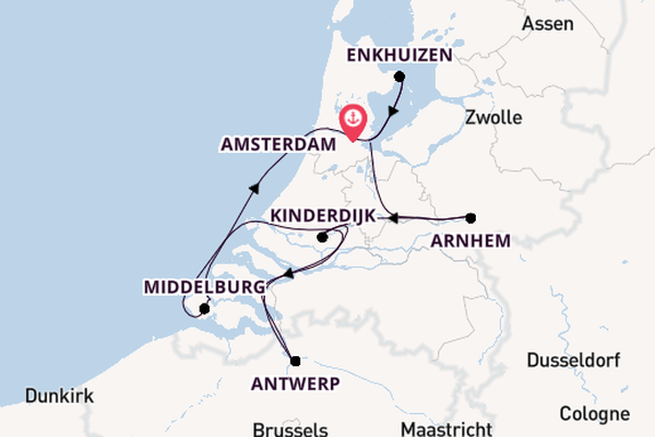 Western Europe from Amsterdam, Netherlands with the Viking Ve