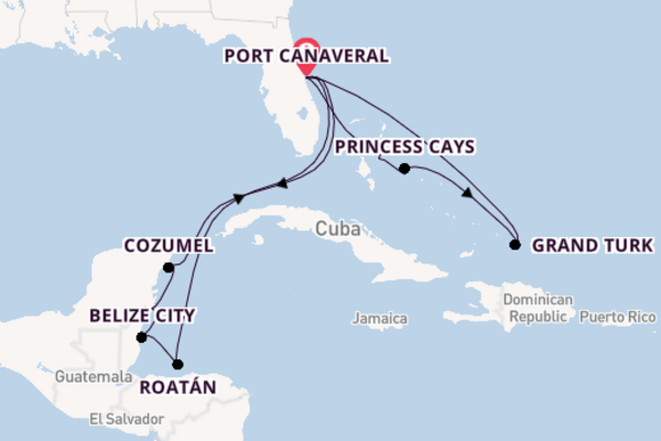 Cruise in 15 dagen naar Port Canaveral met Princess Cruises