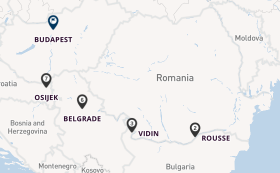 Danube River, Europe from Bucharest, Romania with the Viking Baldur