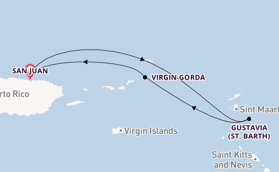 Eastern Caribbean from San Juan, Puerto Rico with the Ilma