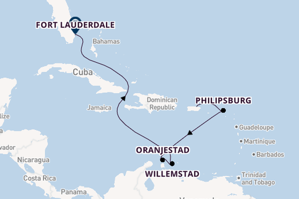 Caribbean vanaf San Juan, Puerto Rico met de Crown Princess