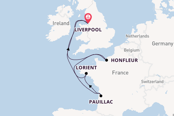 England from Liverpool, England with the Bolette